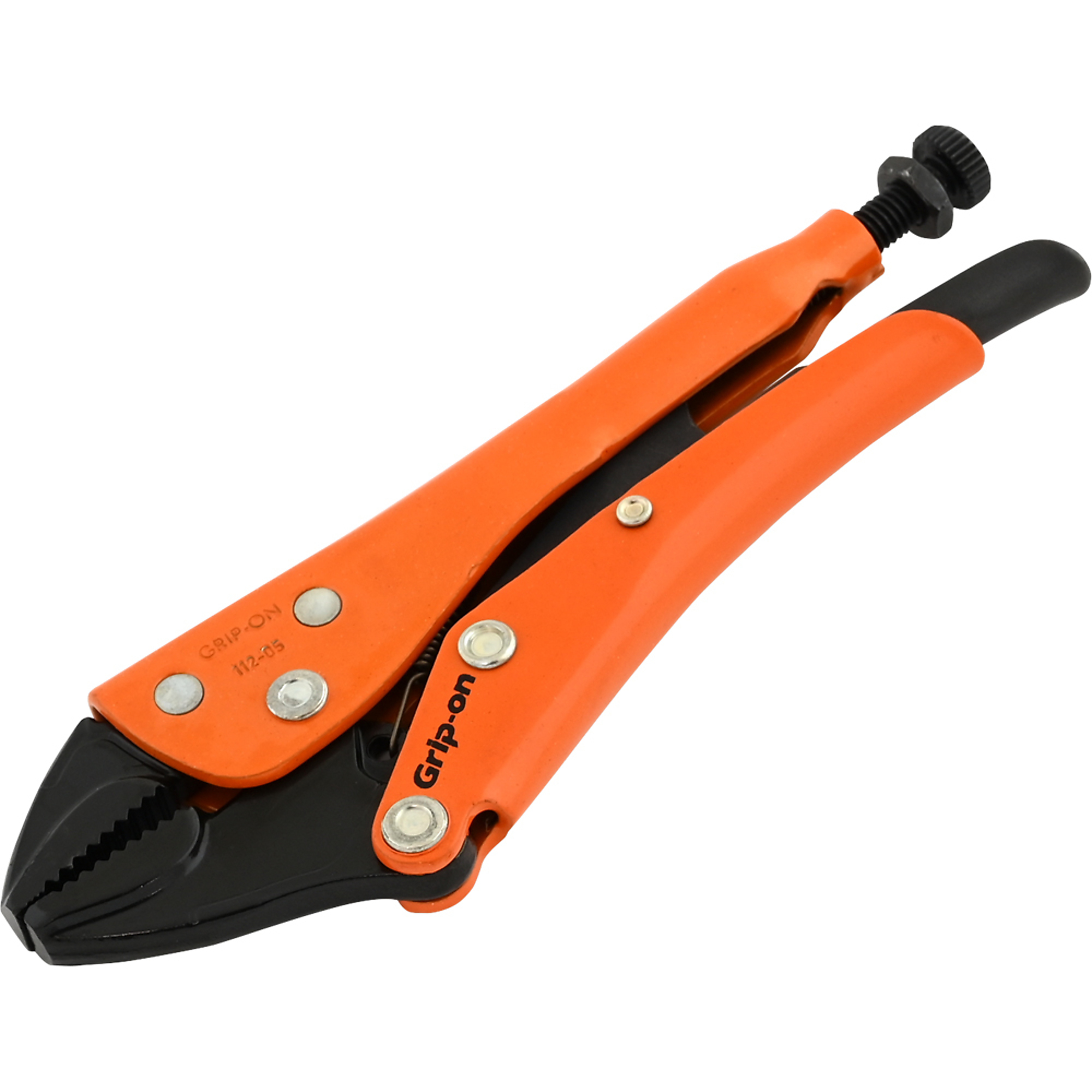 Grip-on, 5in. Locking Pliers Straight Jaws, Pieces (qty.) 1 Material Alloy Steel, Jaw Capacity 1.26 in, Model# 112-05